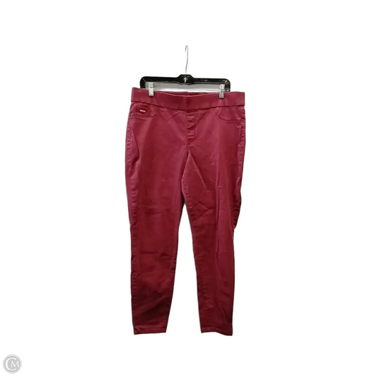 Jeans Skinny By Nine West In Red Denim, Size: 16