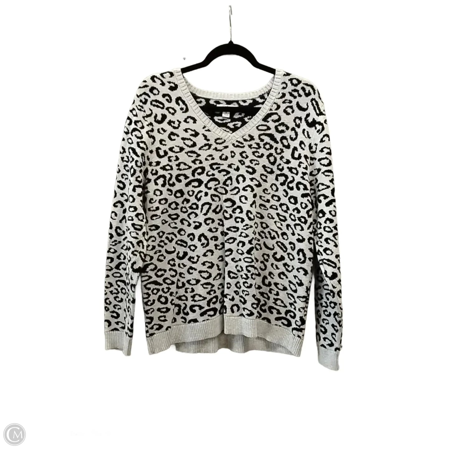 Sweater By Croft And Barrow In Leopard Print, Size: Xl