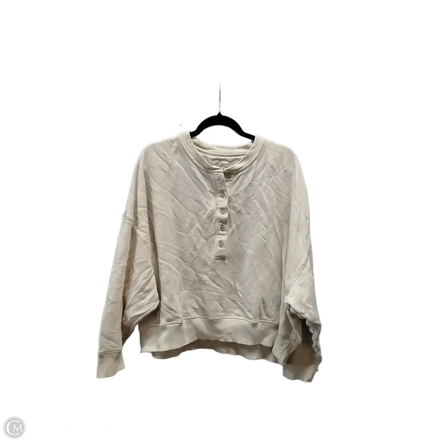 Sweatshirt Collar By American Eagle In Cream, Size: Xl