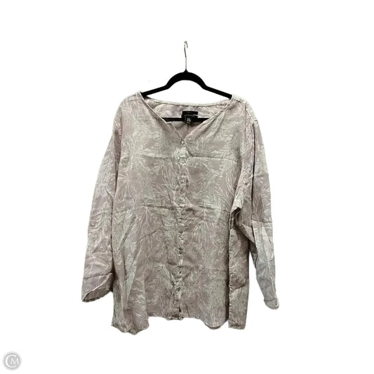 Top Long Sleeve By Tahari In Pink, Size: 3x