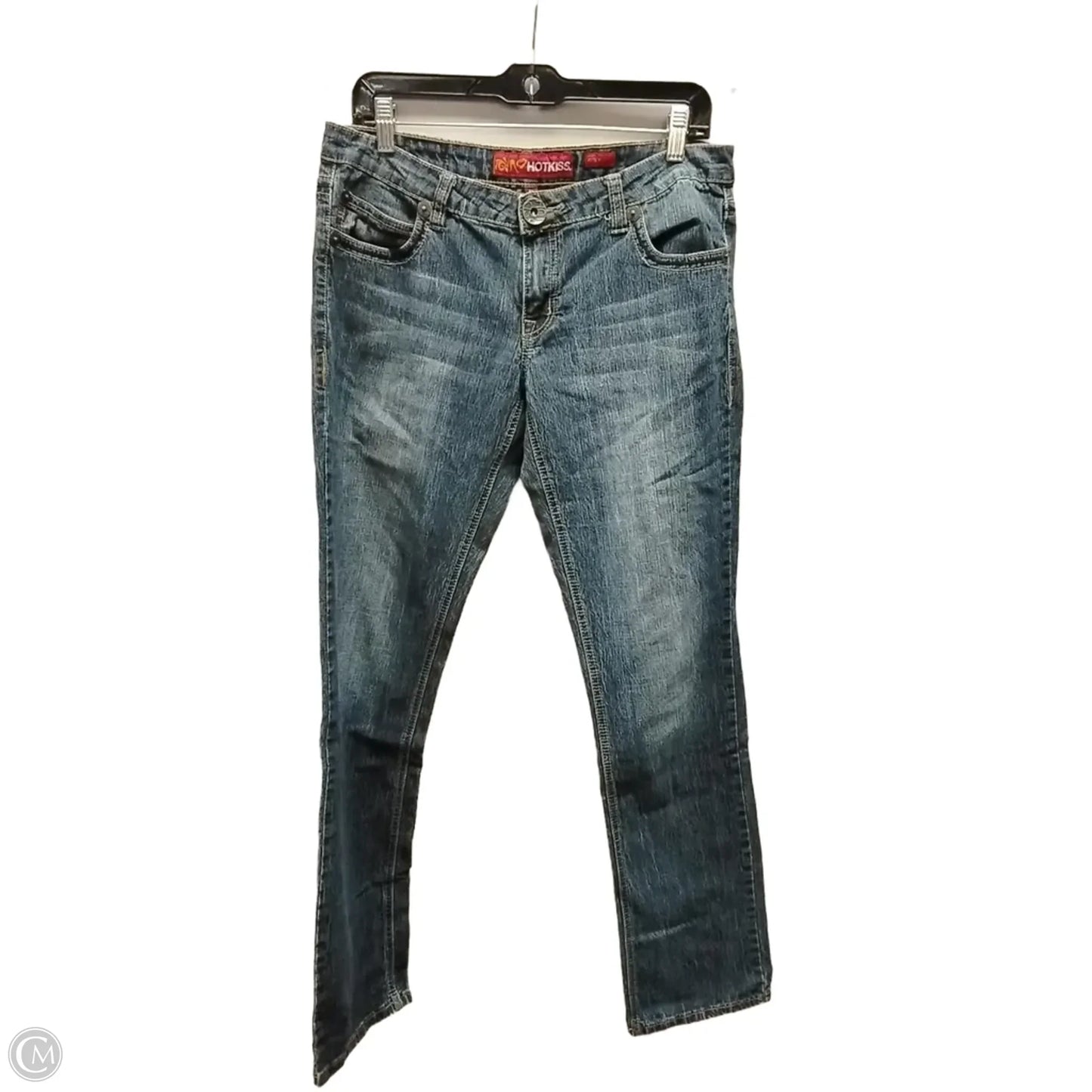 Jeans Straight By Hot Kiss In Blue Denim, Size: 10
