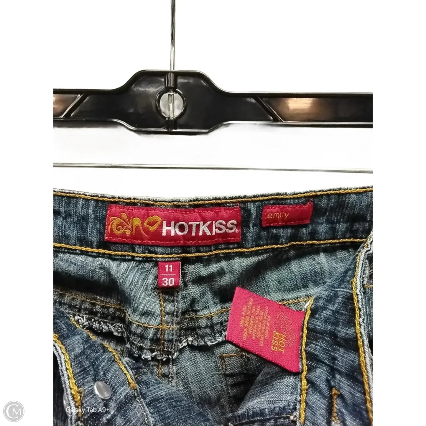 Jeans Straight By Hot Kiss In Blue Denim, Size: 10