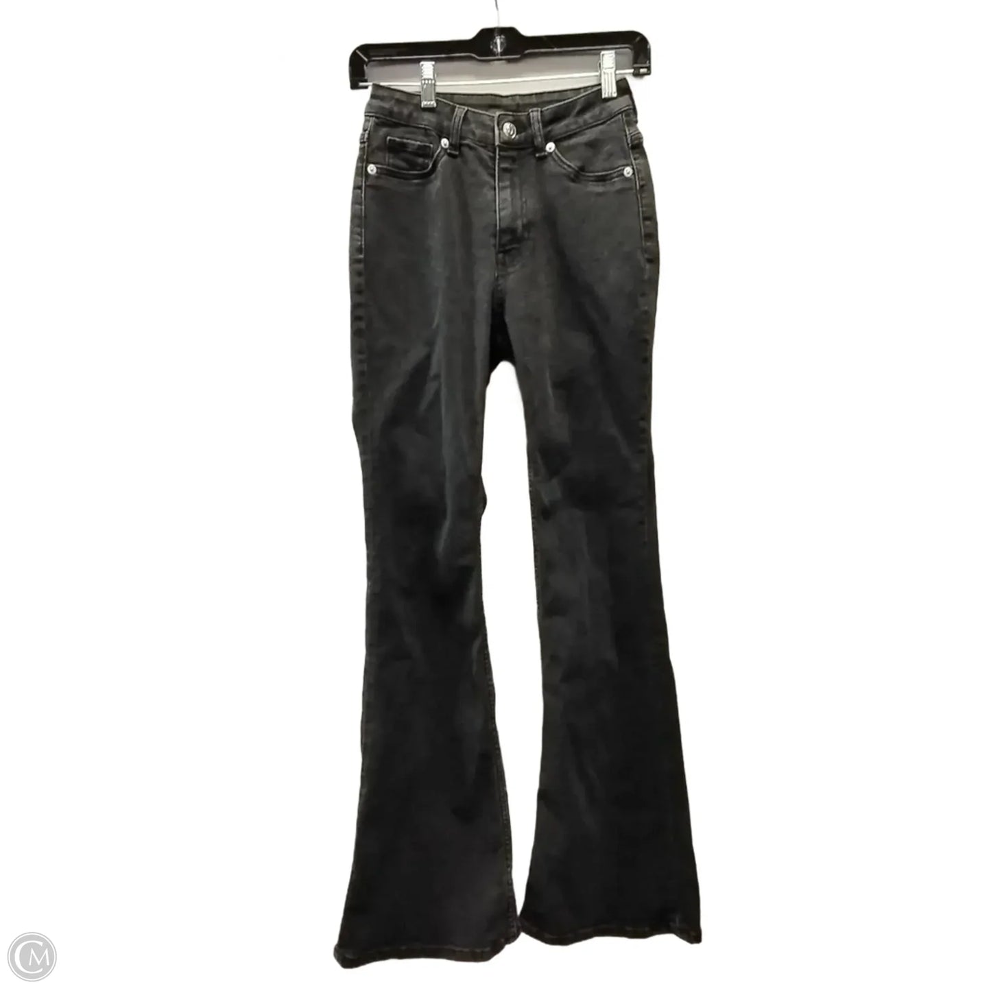 Jeans Flared By Divided In Black Denim, Size: 2