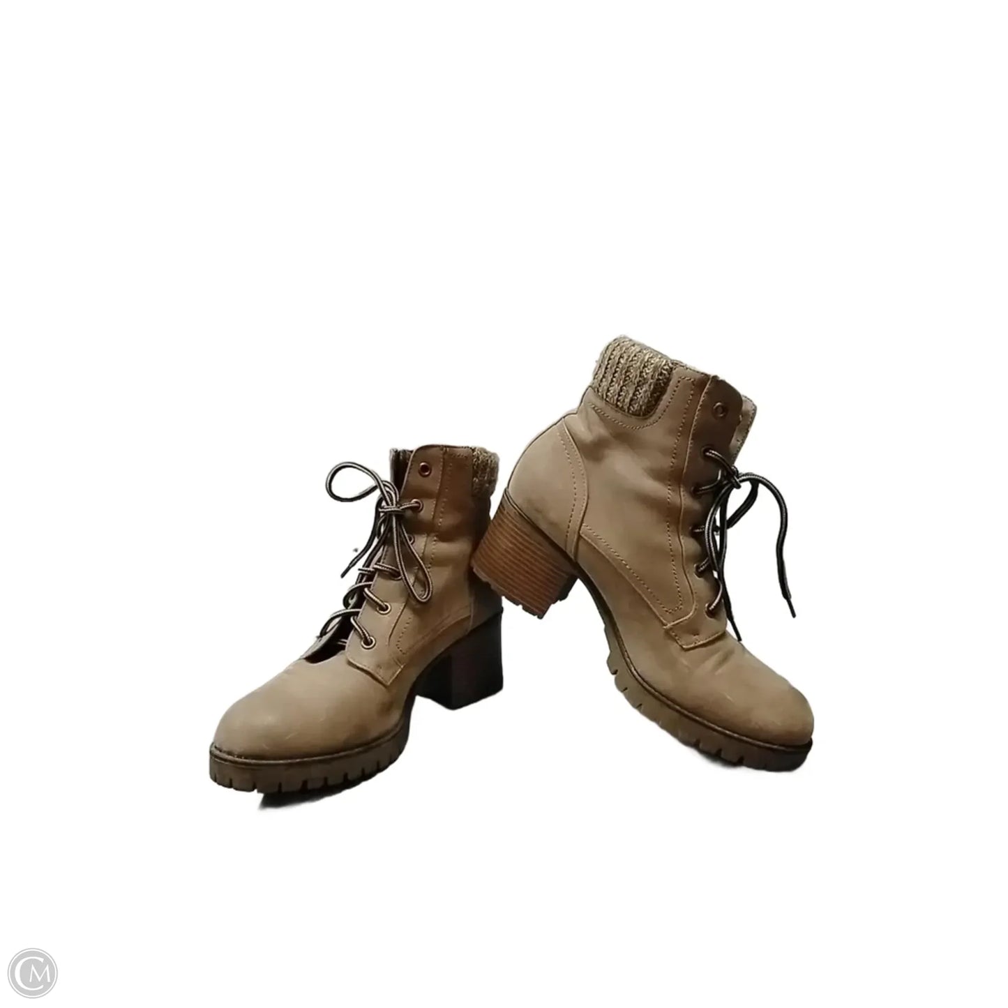 Boots Combat By Clothes Mentor In Brown, Size: 10