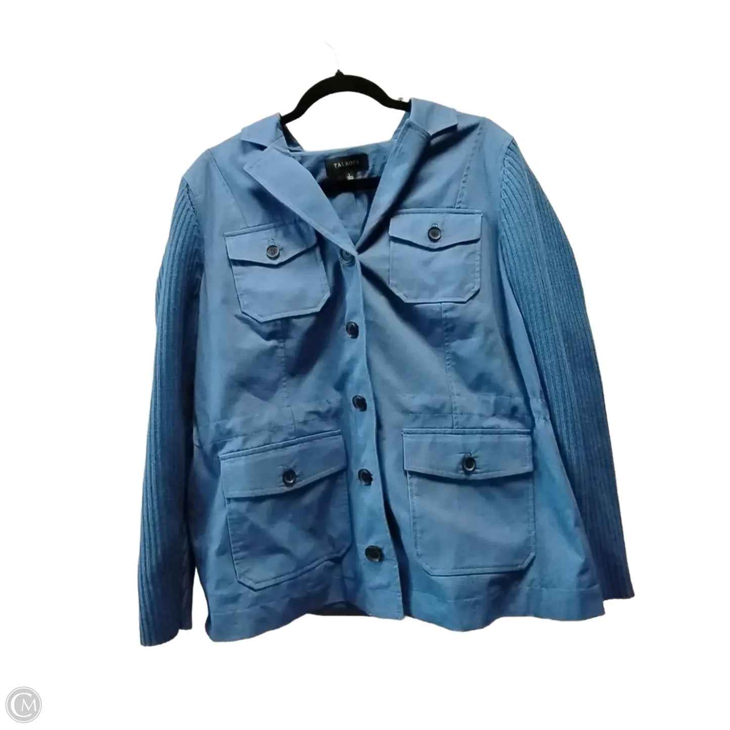 Jacket Denim By Talbots In Blue, Size: L