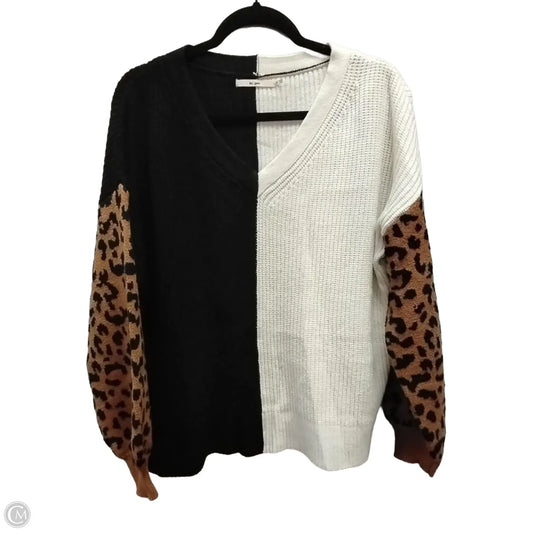 Sweater By Mi Ami In Black & White, Size: M