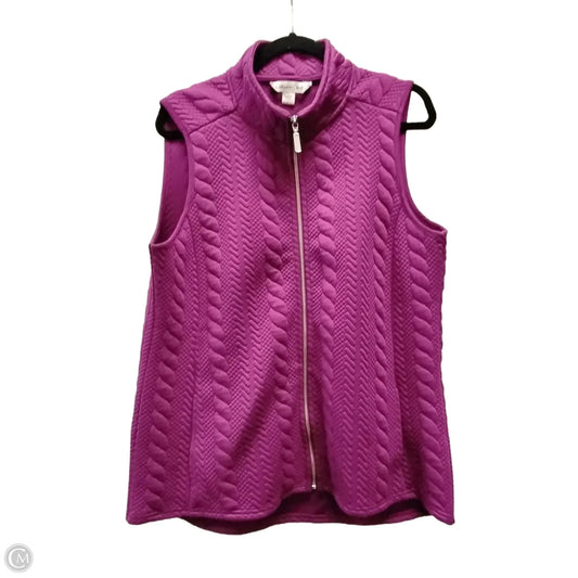 Vest Puffer & Quilted By Coldwater Creek In Purple, Size: L