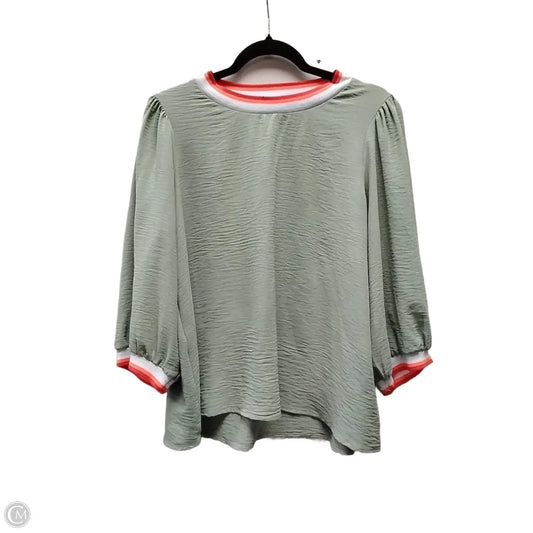 Blouse Long Sleeve By Jodifl In Green, Size: M