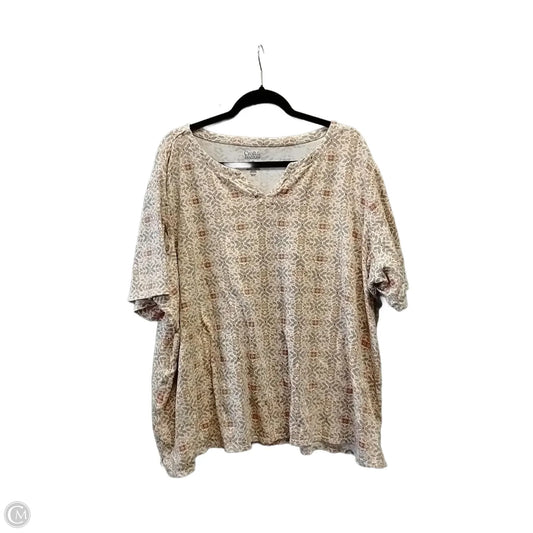 Top Short Sleeve By Croft And Barrow In Floral Print, Size: 3x