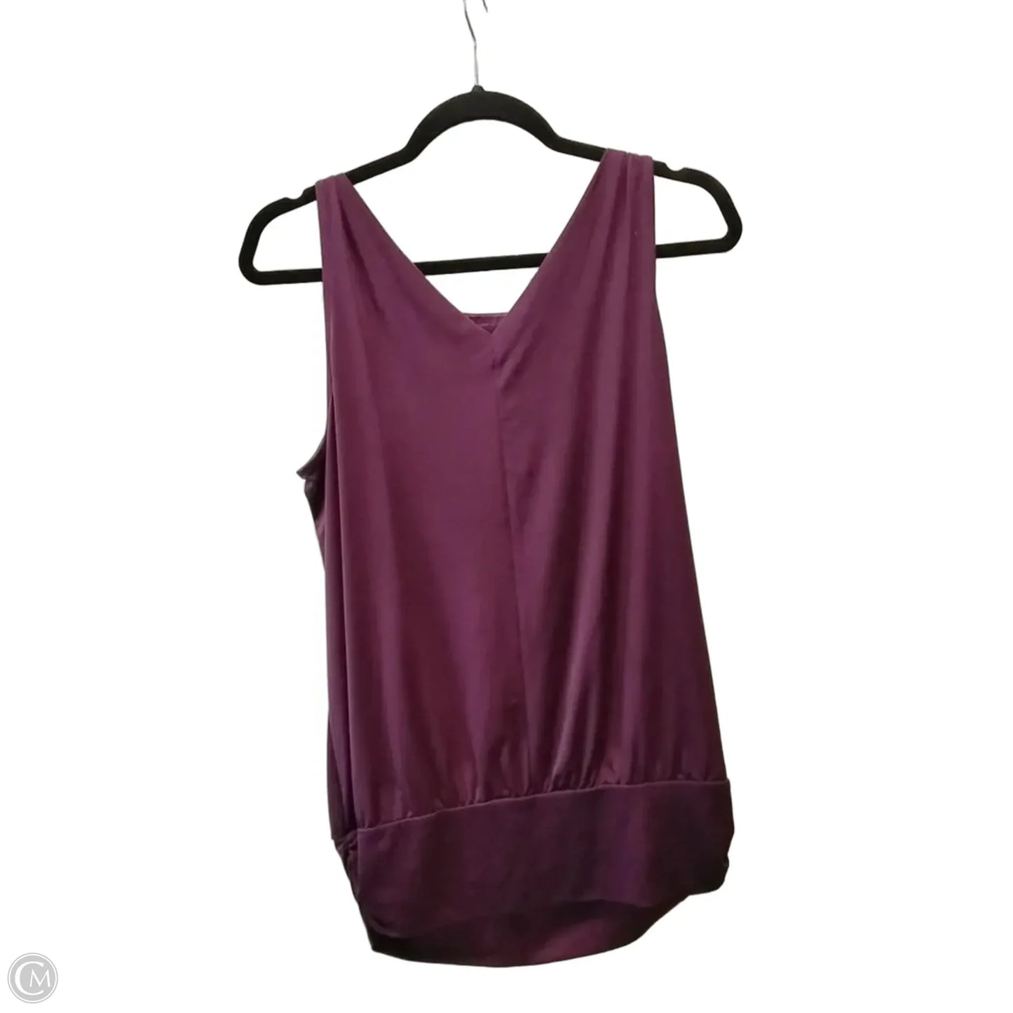 Blouse Sleeveless By Express In Black & Purple, Size: M