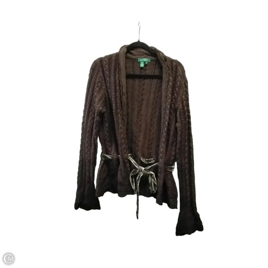 Sweater Cardigan By Ralph Lauren In Brown, Size: L