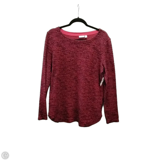 Top Long Sleeve By Croft And Barrow In Red, Size: L