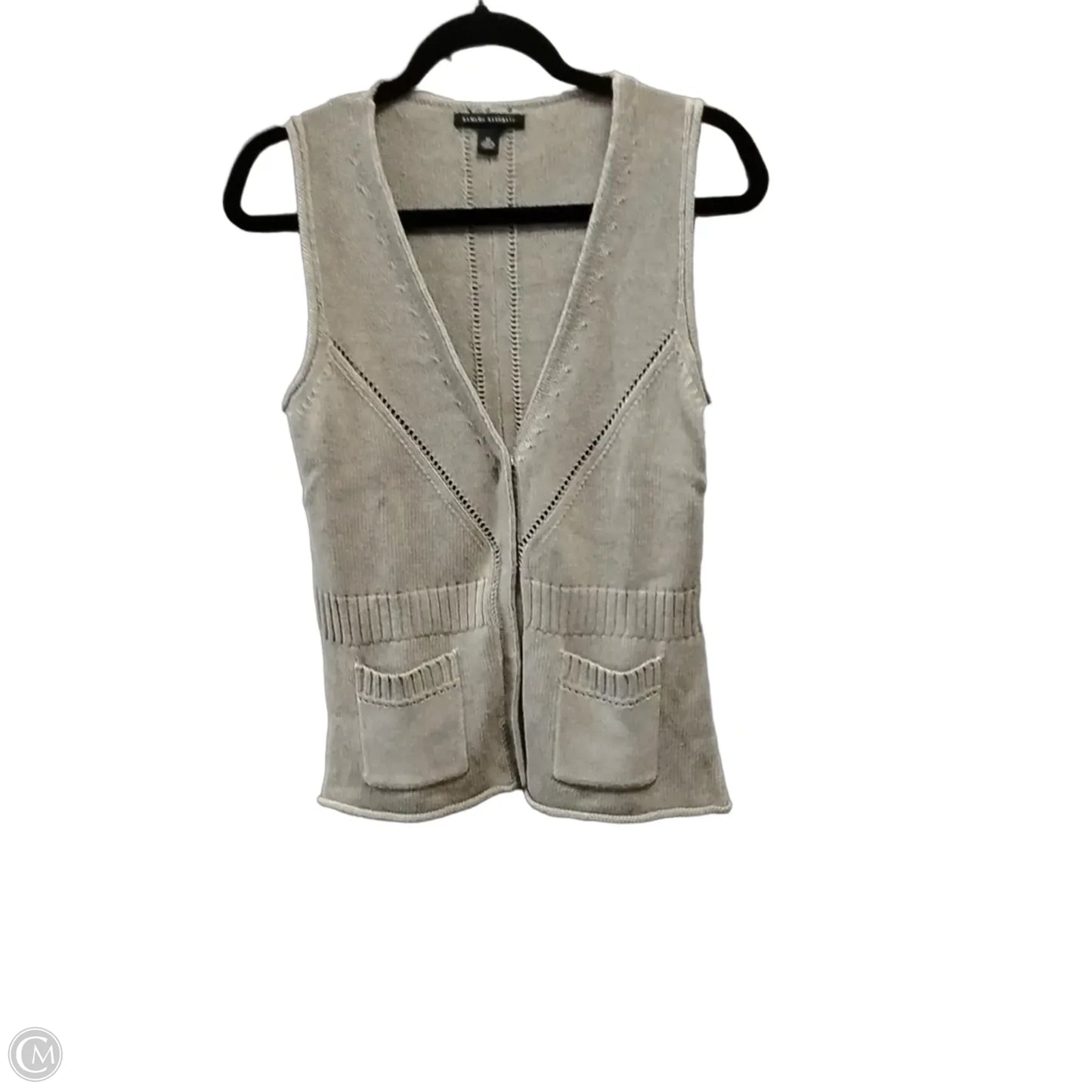 Sweater Short Sleeve By Banana Republic In Tan, Size: M