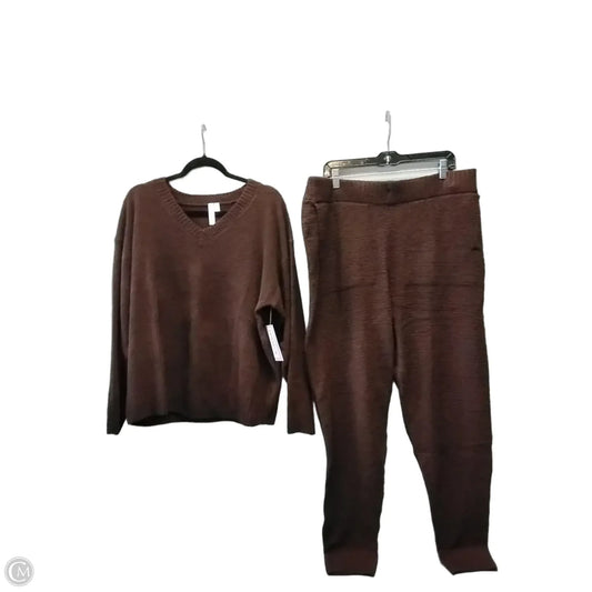 Sweater 2pc By Joyspun In Brown, Size: Xl