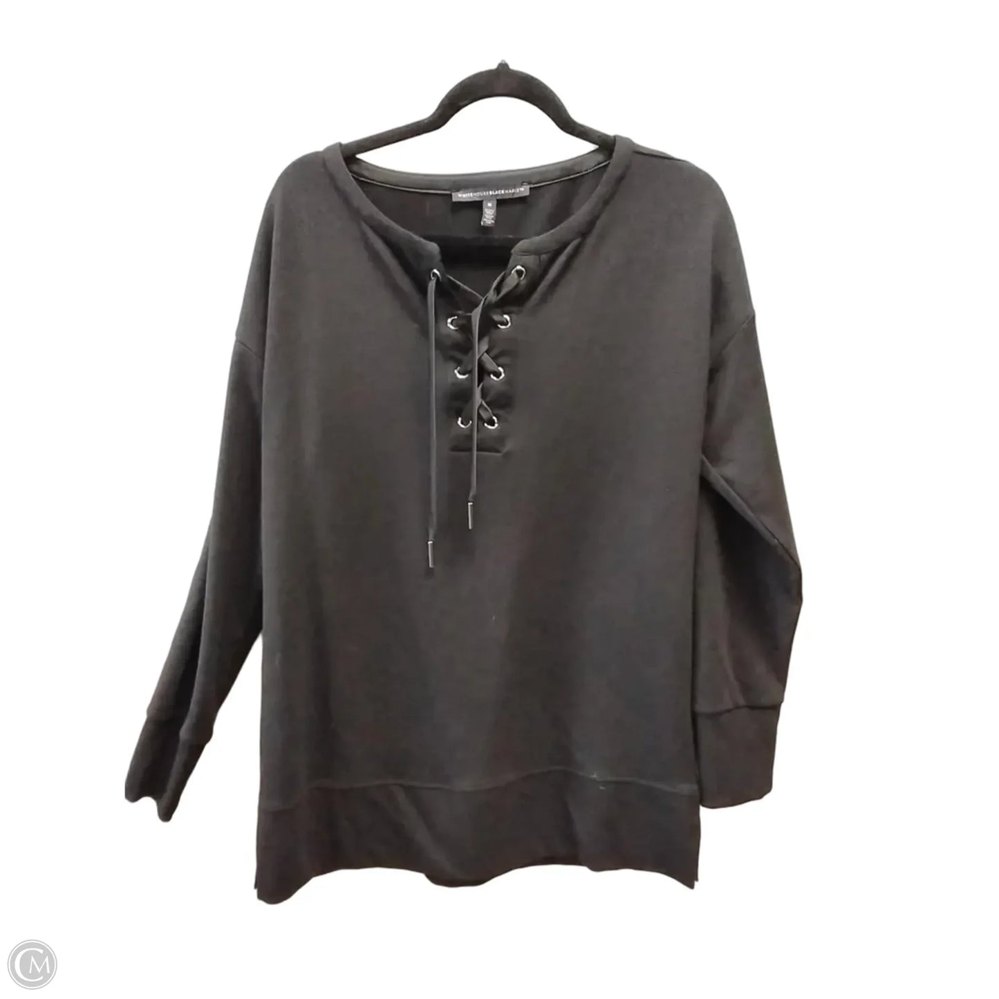 Top Long Sleeve By White House Black Market In Black, Size: M
