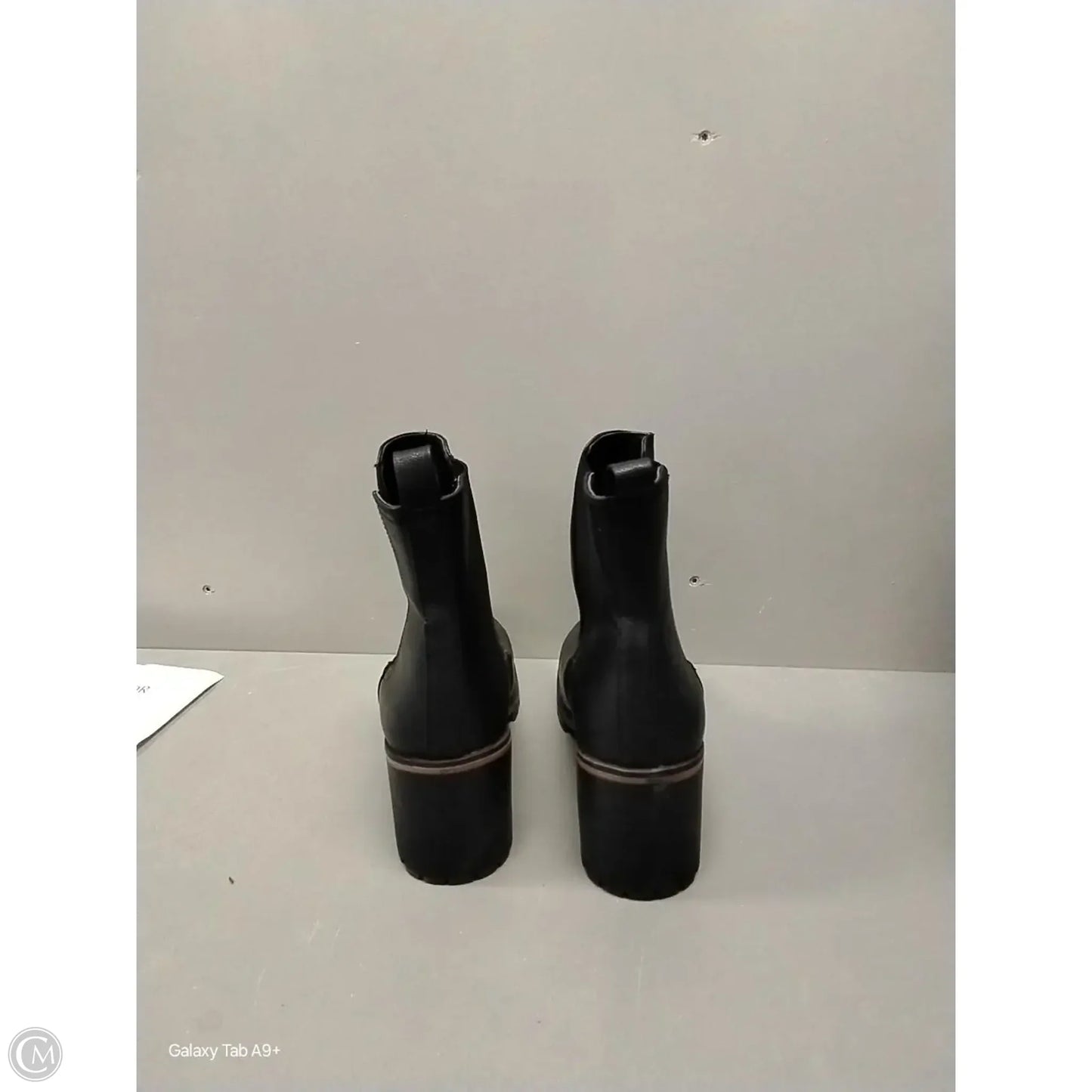 Boots Mid-calf Heels By Cme In Black, Size: 9.5