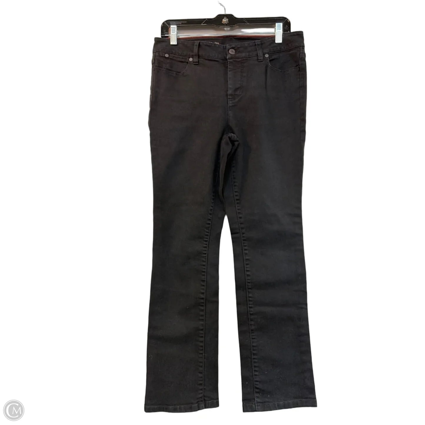 Jeans Straight By Clothes Mentor In Black Denim, Size: 10p