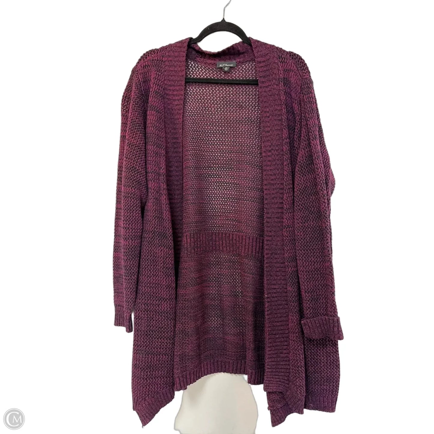 Sweater Cardigan By Alyx In Purple, Size: 3x