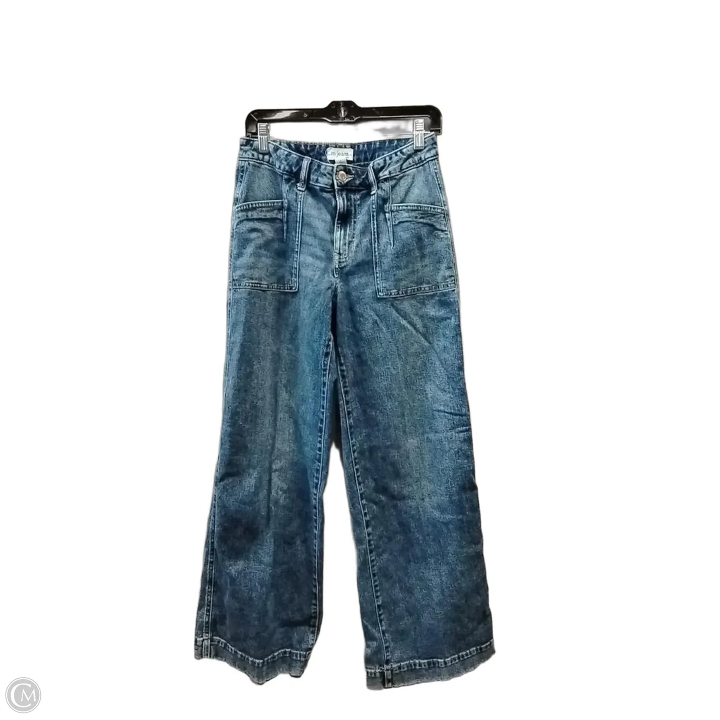 Jeans Wide Leg By M Jeans In Blue Denim, Size: 4