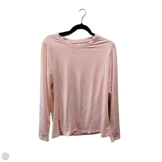 Athletic Top Long Sleeve Collar By Cme In Pink, Size: M