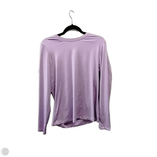 Athletic Top Long Sleeve Collar By Cme In Purple, Size: M