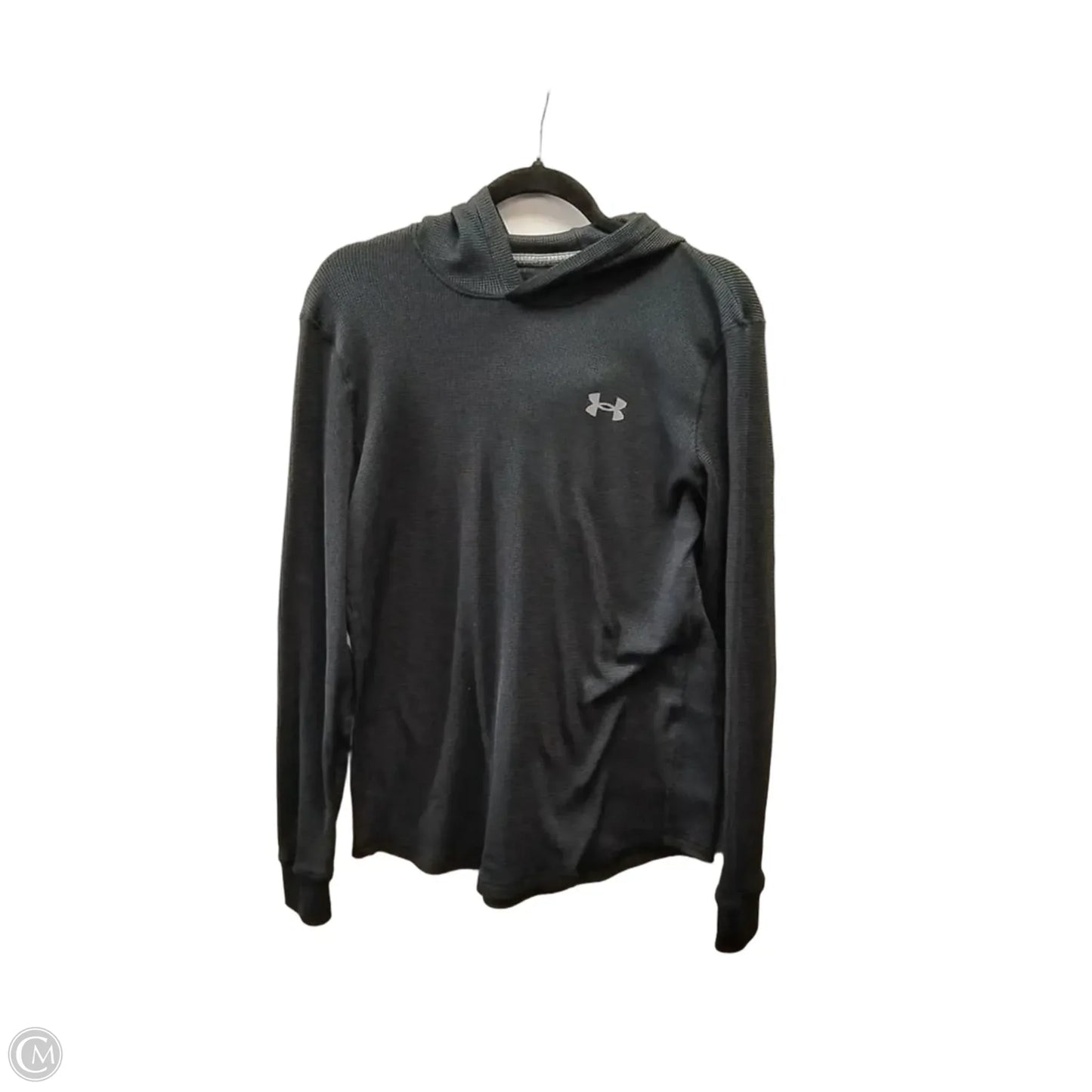 Athletic Top Long Sleeve Hoodie By Under Armour In Black, Size: S
