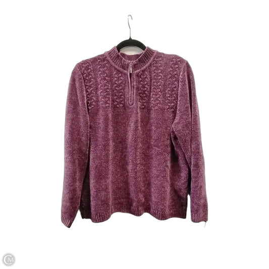 Sweater By Alfred Dunner In Mauve, Size: L