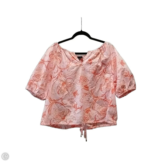 Top Short Sleeve By Talbots In Pink, Size: Xl