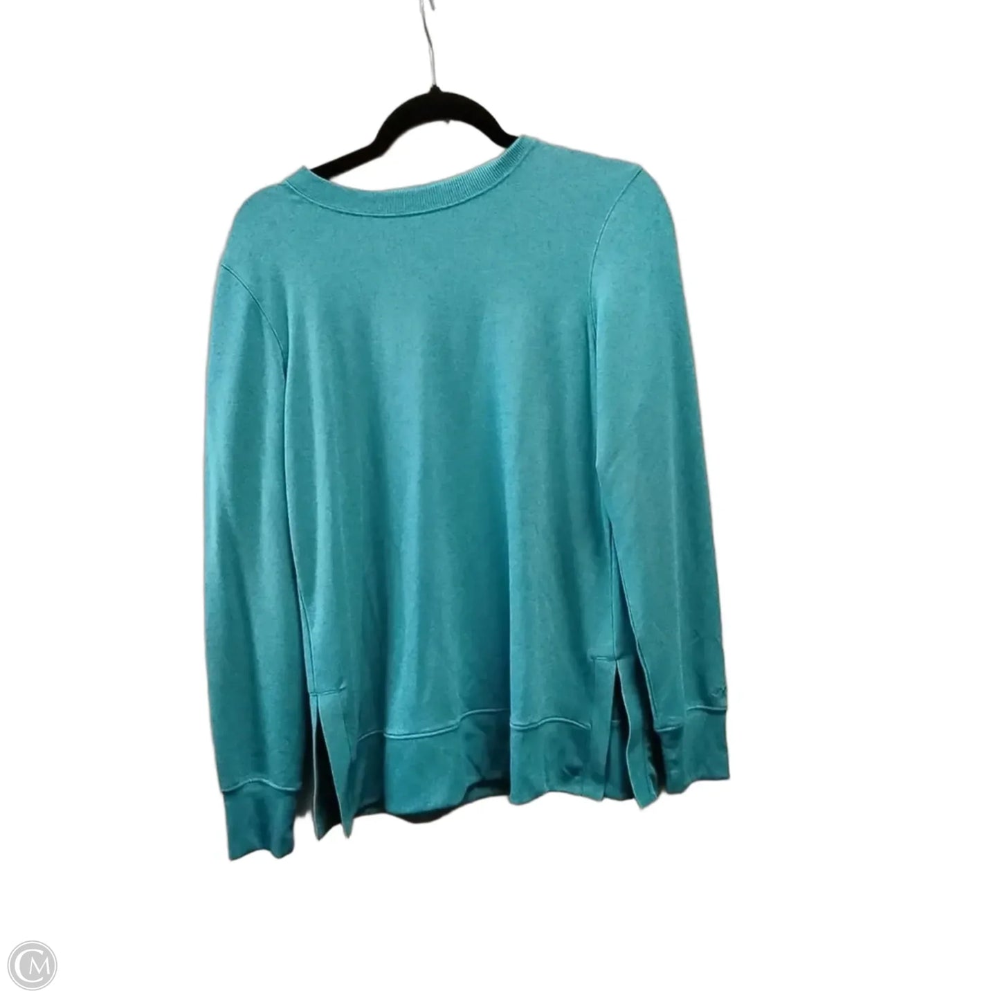 Athletic Top Long Sleeve Collar By Jockey In Blue, Size: M