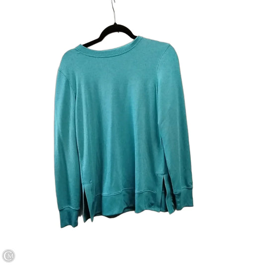 Athletic Top Long Sleeve Collar By Jockey In Blue, Size: M