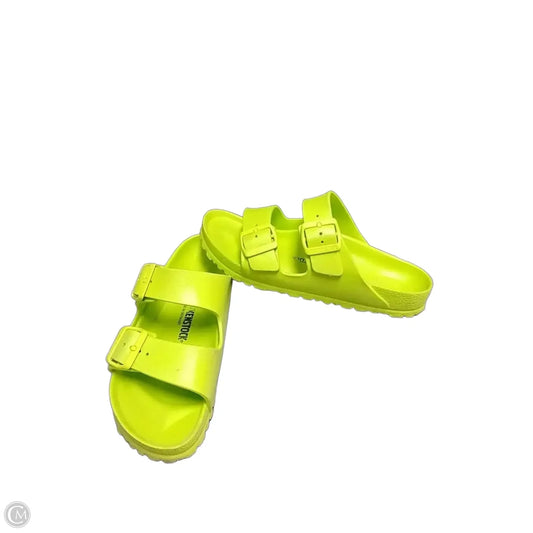Sandals Flats By Birkenstock In Green, Size: 8