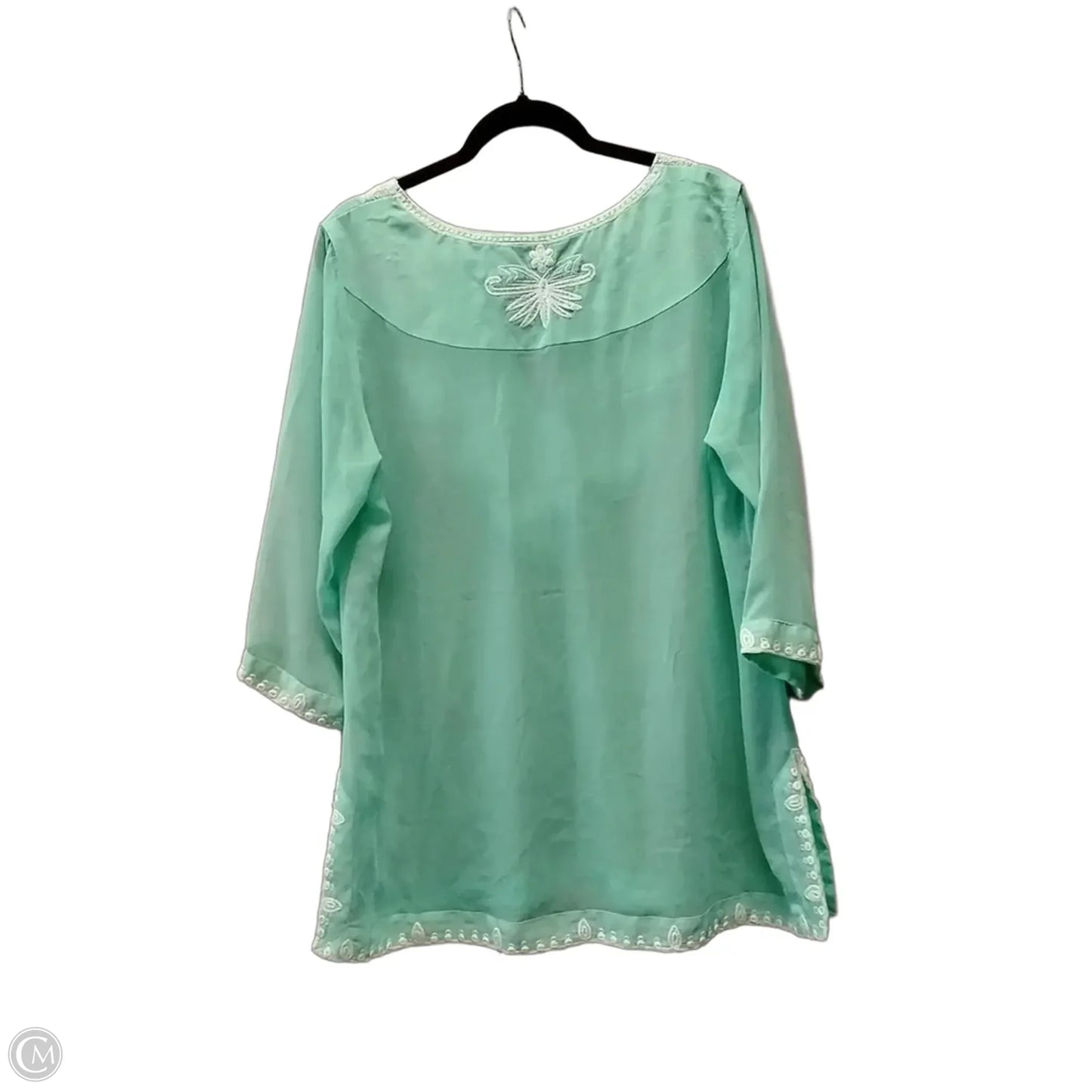 Top 3/4 Sleeve By Soft Surroundings In Teal, Size: L