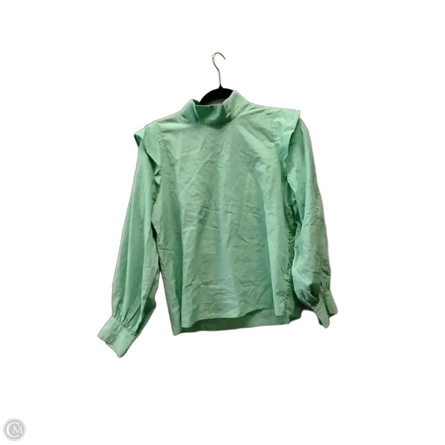 Top Long Sleeve By Everlane In Teal, Size: S