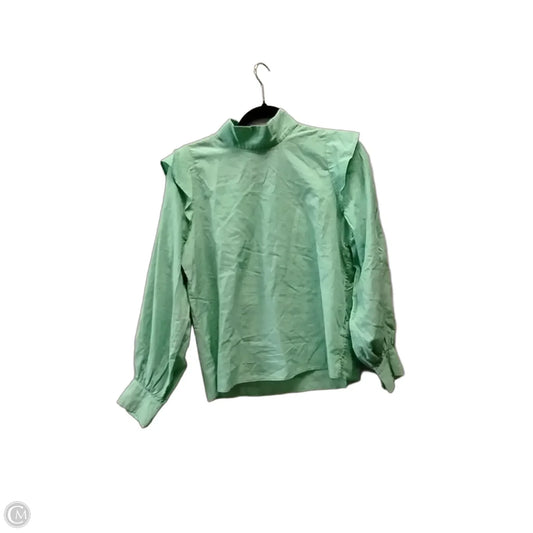 Top Long Sleeve By Everlane In Teal, Size: S