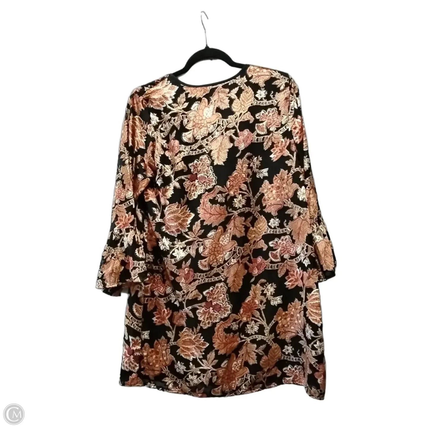 Top Long Sleeve By Soft Surroundings In Black & Orange, Size: S