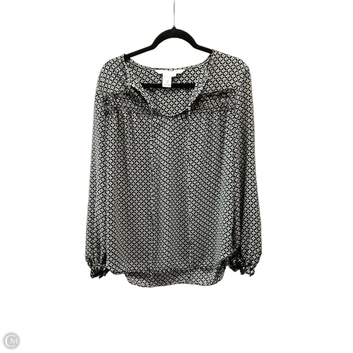 Top Long Sleeve By Max Studio In Black, Size: M