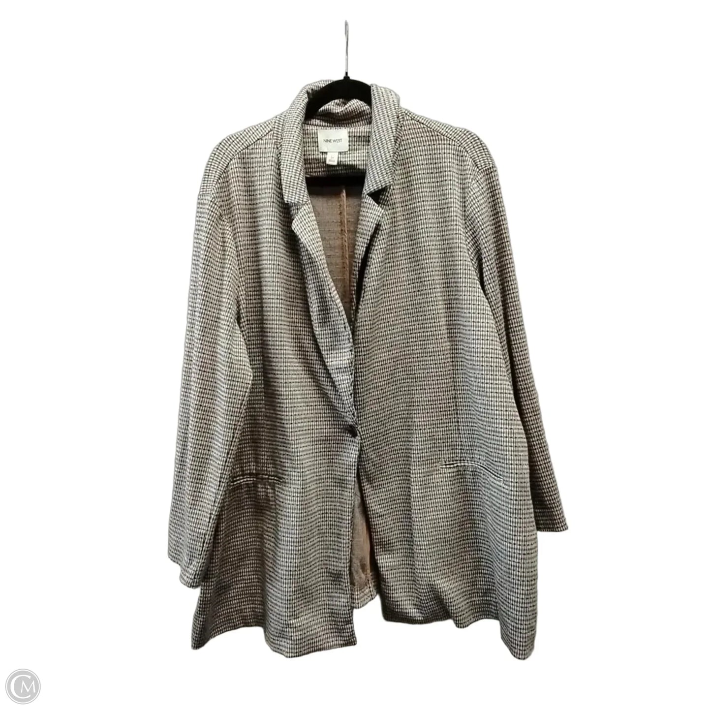 Jacket Other By Nine West In Plaid Pattern, Size: 3x