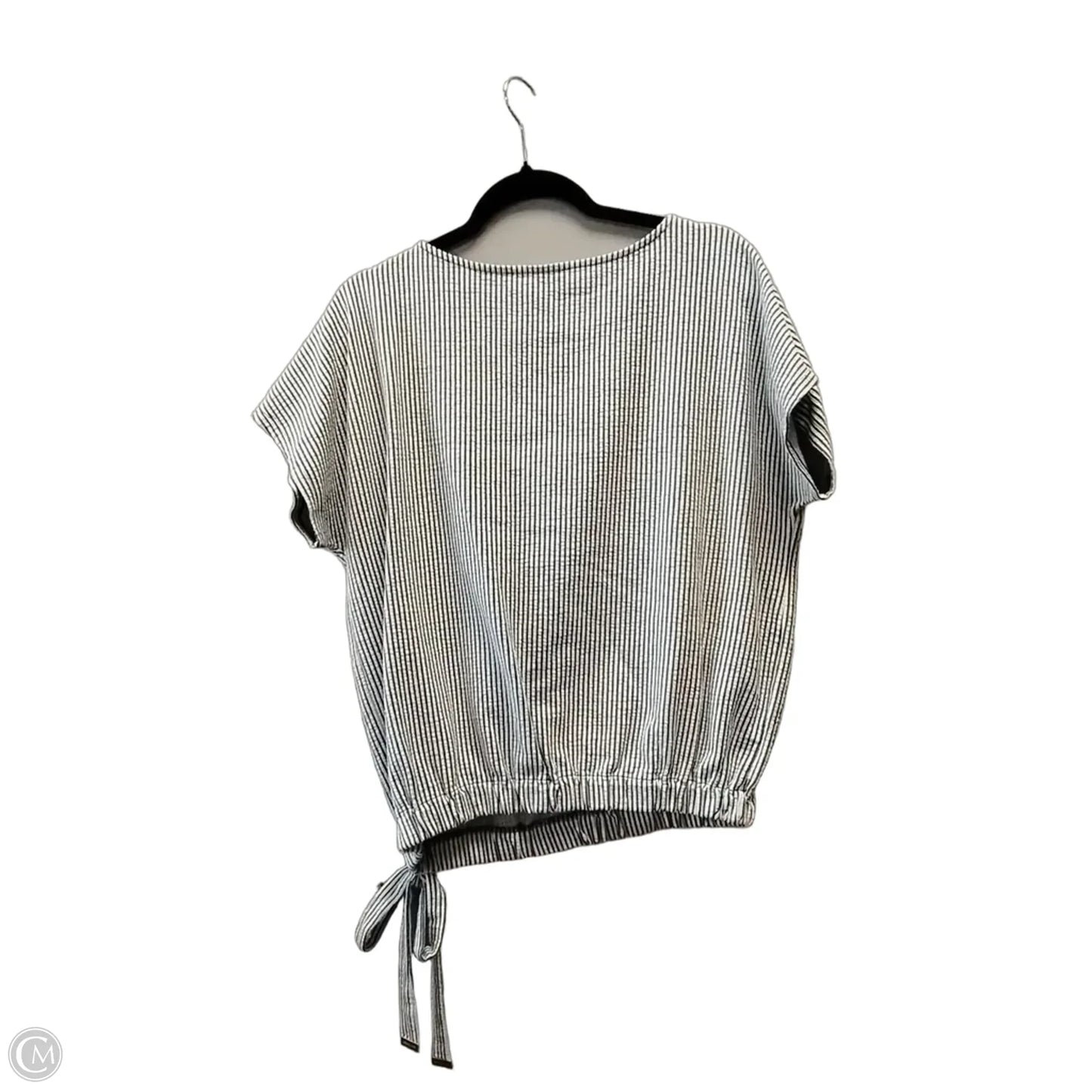 Top Short Sleeve Designer By Michael Kors In Striped Pattern, Size: L