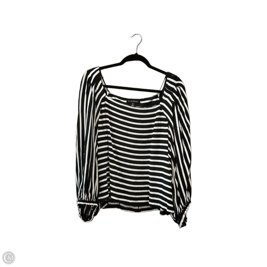 Top Long Sleeve By Banana Republic In Striped Pattern, Size: L