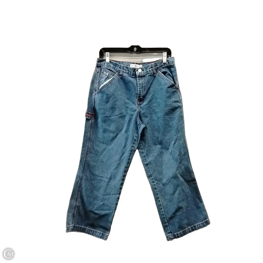 Jeans Cropped By Tommy Hilfiger In Blue & Red, Size: 10