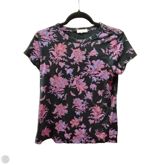 Top Short Sleeve By Rag And Bone In Black & Purple, Size: M