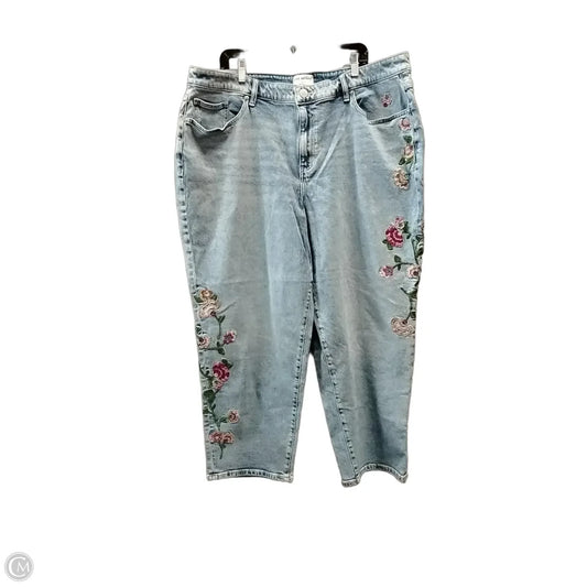Jeans Straight By Lane Bryant In Blue Denim, Size: 3x