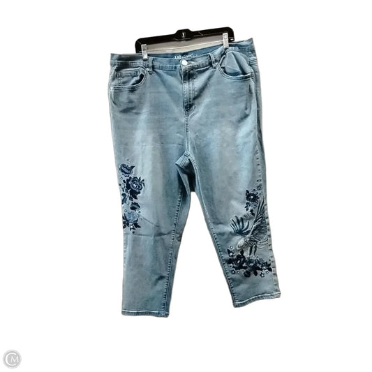 Jeans Straight By Dg2 In Blue Denim, Size: 2x