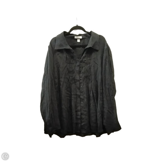 Blouse Long Sleeve By Coldwater Creek In Black, Size: 3x