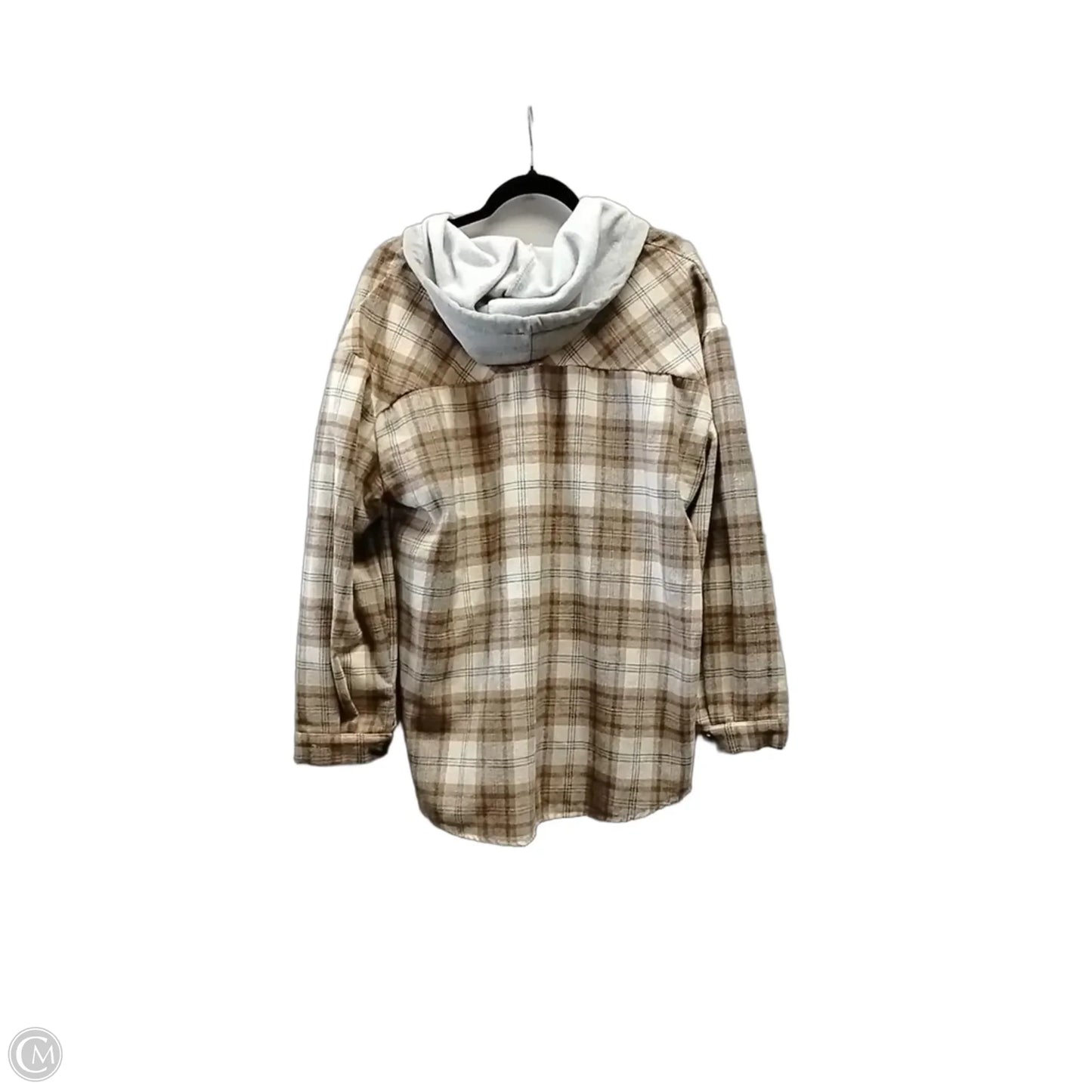 Jacket Shirt By Cme In Brown, Size: L