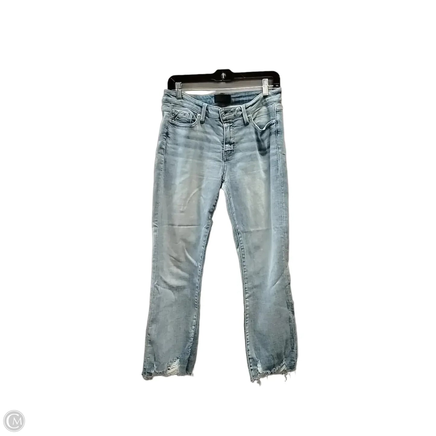 Jeans Straight By Buckle Black In Blue Denim, Size: 4