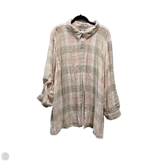 Top Long Sleeve By Catherines In Pink, Size: 4x