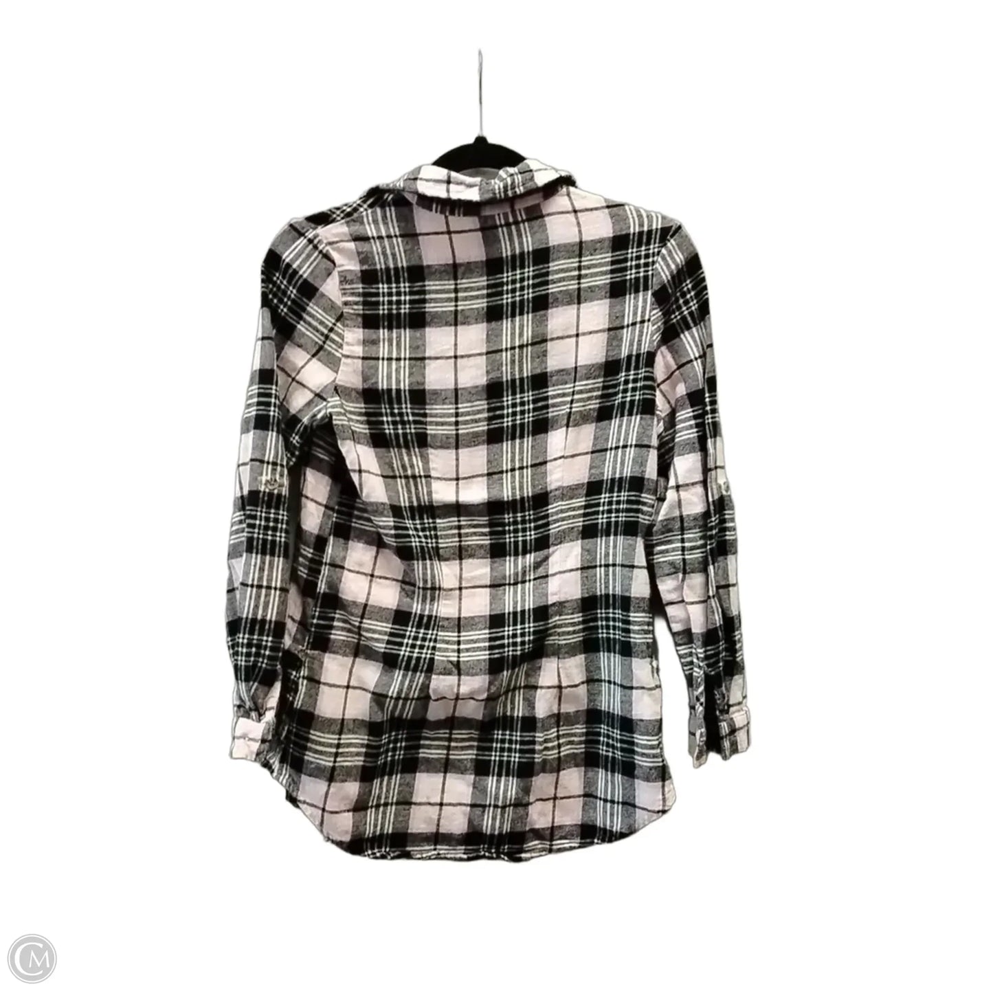 Top Long Sleeve By No Boundaries In Plaid Pattern, Size: Xs
