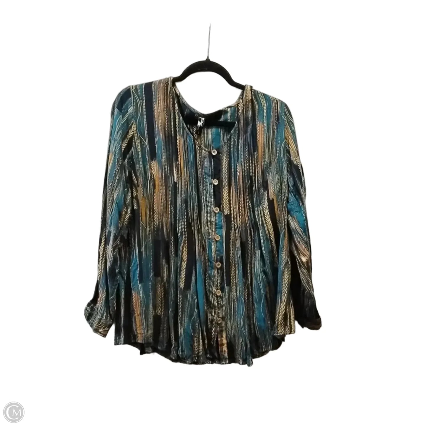 Top Long Sleeve By Ethyl In Blue, Size: L