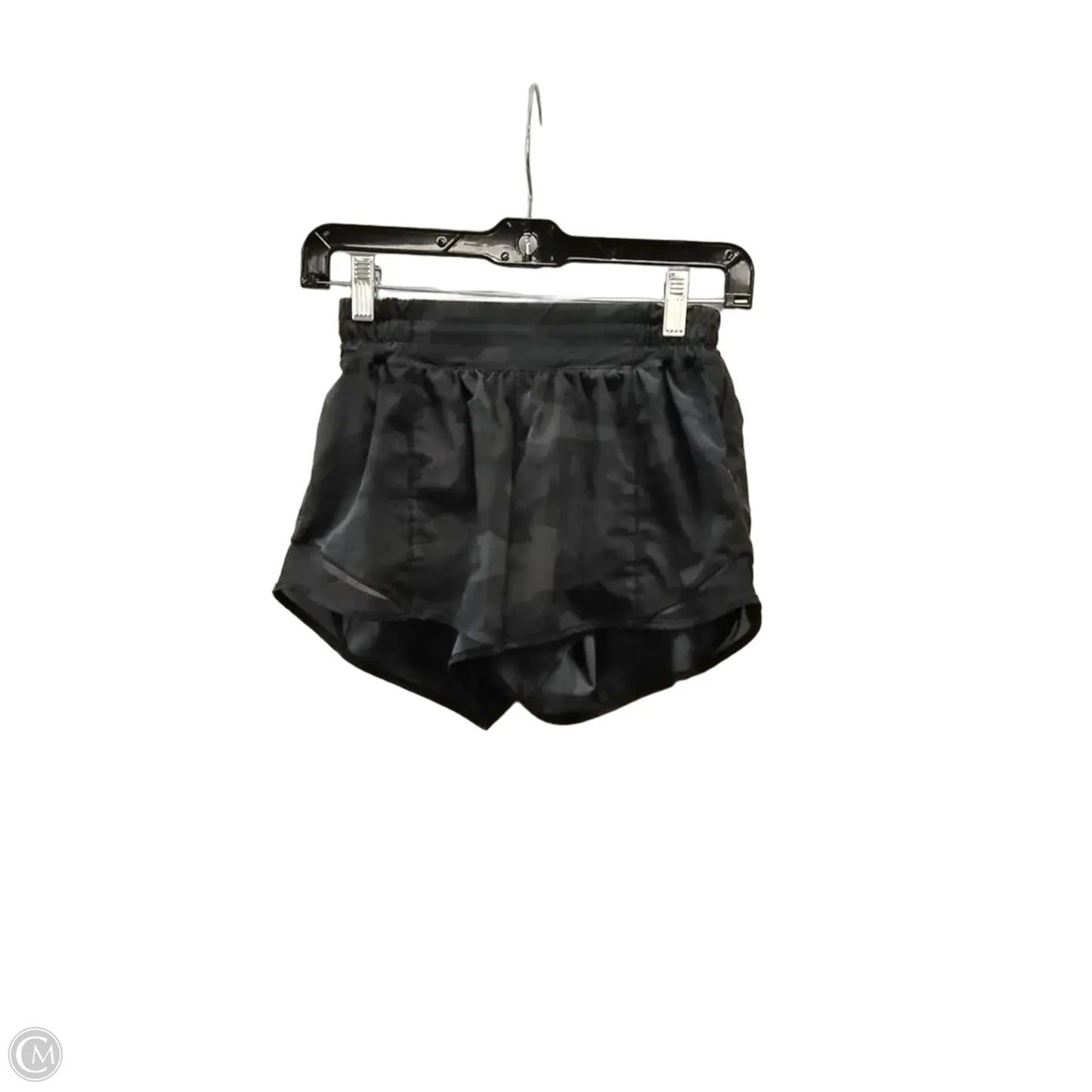 Athletic Shorts By Lululemon In Black & Grey, Size: 4